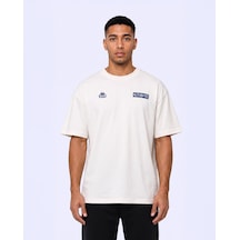 Kappa Authentic Oyster Tur Erkek Beyaz Oversize Tişört