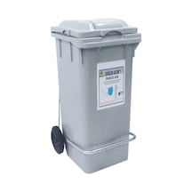 Hipaş Plastik - 120 Lt. 2 Tekerlekli, Pedallı Enfekte Atık Kovası 480x530x990 Mm - Çk-400 Pea