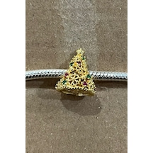 Fubena Altın Renk Noel Ağacı Charm Gümüş