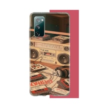 Samsung Galaxy S20 Fe Uyumlu 90'lar Kaset2 Baskılı Silikon Kılıf Renkli