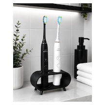 Veriqo 3d 2 Li Elektrikli Diş Fırçası Standı Tezgah Üstü Banyo Organizeri Diş Fırçalık Siyah