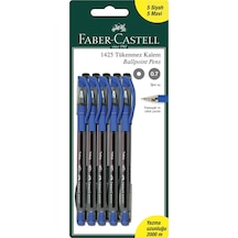 3 Adet Faber Castell 1425 Tükenmez Kalem 5 Mavi + 5 Siyah