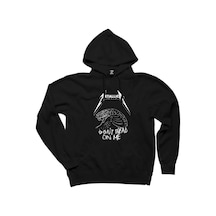 Metallica Don't Tread On Me Siyah Kapşonlu Sweatshirt Hoodie Siyah
