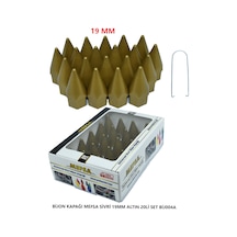 Bijon Kapağı Sivri 19 Mm Altın 20 Li Set