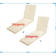 2 Ad Macur Oğlu Süngersiz Şezlong Minderi Kılıfı Fermuarlı Su Geç