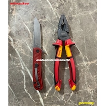 Milwaukee Set 180mm Pense Cobalt Çelik Pense 1000v 3fonksiyon Bordo Çakı 2li Diğer