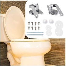 Tongxida Kolay Kurulum, Evrensel Uyumlu Gümüş Gümüş Klozet Kapağı Menteşeleri Seti, Suntek Tuvalet Kapağı Fikstürleri Gümüş