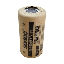 Sertec 1.2v Ni-cd Sc 1500 Mah Kağıt Şarjlı Pil 10c Başsız/flat Head
