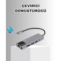 Alüminyum - 213 - Kasalı Apple MacBook Uyumlu Usb-c Hub 4k Hdmı, Usb 3.0, Sd/tf Kart Girişi, Pd - Novapazr - Şarj Desteği Adet