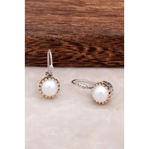 Inci Taşlı Tasarım Gümüş Küpe 4561