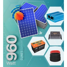 Solar Enerji Paketi 910 Wh Tv, Orta Boy Buzdolabı, Ev Aletleri, Lamba, Uydu Ve Şarj Aletleri