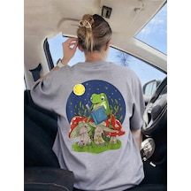 Noıssey Urban Pop Graphic Kadın Tişört Koleksiyonukod 5546 Gri