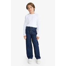 Defacto Koyu Mavi Erkek Çocuk Jean Pantolon F2258a8/nm34 KOYU MAVİ