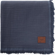 Cigit Müslin Dört Kat Yatak Örtüsü 200x220 Cm Antrasit Antrasit