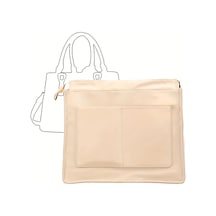 Fochsia Mikro Beyaz L Büyük Cep Katlanır Nylon El Çantası Saklama Torbası Gümüş Eskitme