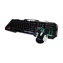 Konfulon W200 RGB Işıklı Türkçe Q Gaming Kablolu Klavye Mouse Set