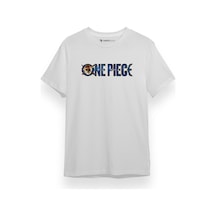 One Piece 2023 Logo Beyaz Kısa Kol Erkek Tshirt 001