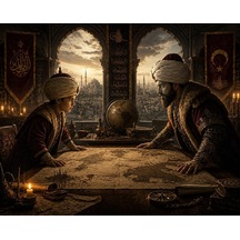 Bybars Fatih Sultan Mehmet İstanbul Un Fethi Temalı Duvar Dekoru 40x50 Cm 3 Mm Forex Tablo Osmanlı Sanatı