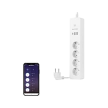 Akıllı Wi-fi Destekli 16a 4'lü Çocuk Kilitli Akım Korumalı Çoklu Priz - Neutronlife Uygulaması Üzerinden Kontrol - Zamanlayıcı Fonksiyon - Usb Type-c Girişleri - 4'lü Priz