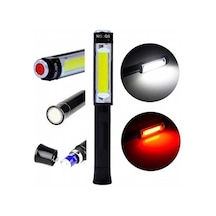 Hubrendy Çer Ps-q5 Pilli Mıknatıslı Cob Led Çalışma Tamir Kırmızı Işık El Feneri