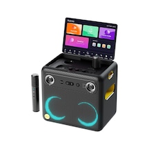 Yetişkinler İçin Akıllı Karaoke Makinesi - Şarkı Sözü Ekranı, 64gb Karaoke Tablet, 2 Kablosuz M