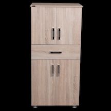 Çok Amaçlı Dolap 130 Cm Hard Parlak Somone Suntalem 4Raf 1Çekmece