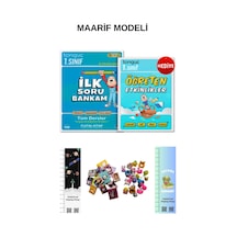 Tonguç 1. Sınıf Tüm Dersler Soru Bankası Maarif Modeli Uzay + Tırtıl Ayraç + Mini D.+ Kalem B.