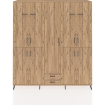 Hyperion Dolap 10 Raflı 2 Çekmeceli 4 Askılı 220x44x243 Çam-çam/çam Atlas Çam/atlas Çam