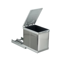 Çöp Kovası Raylı Otomatik 30Cm Paslanmaz 16Lt Açık Gri