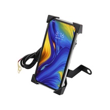 Wezone Evrensel Usb Şarjlı Motosiklet Ve Bisiklet Telefon Tutucu - 3.5-6 İnç Telefonlar İçin Hızlı Şarj Ve 360 Dönebilir Siyah