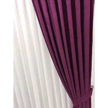 Evdepo Home Deniz Soft Pileli Fon Perde Mor (446545092) Mor