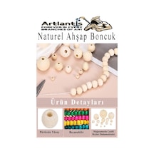 Naturel Ahşap Boncuk 18mm 150 Lü 1 Paket Ham Boyanabilir Ahşap Yuvarlak Doğal Boncuklar Takı Tasarım Ektinlik Kreş Okul