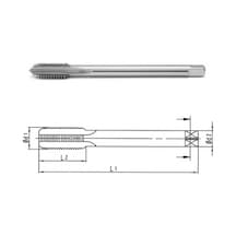 Makina Takım M24X1.5 Hss-E Din374C İnce Diş Makina Kılavuzu-Mte