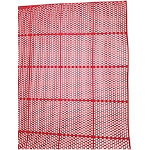 Pvc Kare Paspas 90 X 550 Cm Kırmızı Banyo Kaymaz Yer Zemin Matı Çok Renkli