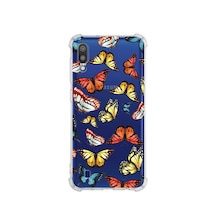 Prinrify Samsung Galaxy M10 Uyumlu Water Color 2 Baskılı Şeffaf Köşe Korumalı Antişok Kılıf
