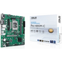 Asus Pro H810m-c-csm Ddr5 6400mhz Oc M.2 Dvı/vga/hdmı/dp/usb-c Pcıe 5.0 1851p Matx Anakart