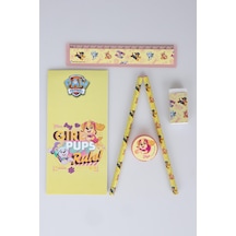 X Dekomus Lisanslı Paw Patrol Pink Paws Collection 6'lı Kırtasiye Seti Not Defteri,2 Adet Kurşun Kalem,cetvel,silgi,kalemtraş Diğer