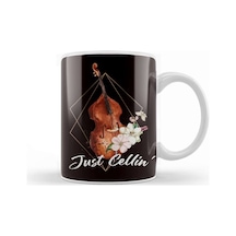 Cello Flower Cellist Classical Music Musical Instrument Kupa Bardak Porselen No19802 Karışık