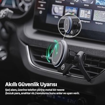 Smart Araç İçi Telefon Tutucu 15w Hızlı Kablosuz Şarj Sensörlü Akıllı Otomatik Kavrama X6401