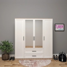 Nurana Gardrop Çıtalı Kapak Mdf Siyah