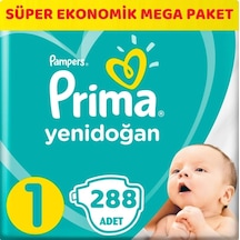 Prima Pampers Aktif Bebek Bezi Yenidoğan 1 Numara Süper Ekonomik Mega Paket 288 Adet