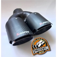 Akrapoviç 90 Mm Çiftli Sağ Içi Krom Karbon Kaplama Egzoz Ucu Eksoz