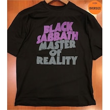 Kalic Studio Black Sabbath Master Of Reality Baskılı Oversize Siyah Siyahorj235