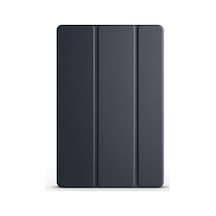 Samsung Tablet Galaxy Tab A9 X110/galaxy Tab A11 İle Uyumlu Tablet Kılıfı Smart Cover Uyku Modlu Standlı Arkası Sert Şeffaf Kapak Siyah