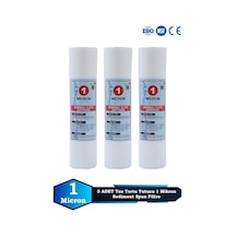 Sumarkt Açık Kasa Su Arıtma Cihazı 10 Inç 1 Mikron Sediment Spun Filtre Toz,tortu Filtre 3 Adet