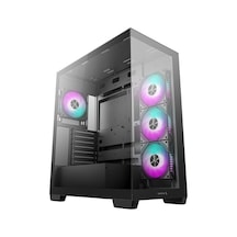Deepcool Cg580-4f V2 Siyah Temperli Cam Akvaryum Atx Mid Tower Kasa 4x Argb Pwm Fanlı
