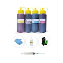 Hp Officejet 6500a 4 RENK 500ML  Photoink PLUS Siyah ve Renkli Ka