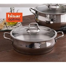 Hisar Optima Çelik Basık Karnıyarık Tencere 24 Cm Hisar Optima Çelik Basık Karnıyarık Tencere 24 Cm