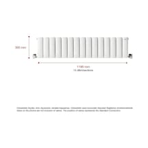 300x1195mm Lilac Yüksek Isı Kapasiteli Dekoratif Yatay Beyaz Alüminyum Radyatör