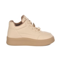 Bej İçi Polarlı Soğuğa Dayanıklı Kadın Sneaker 25k419-1 Z Bej